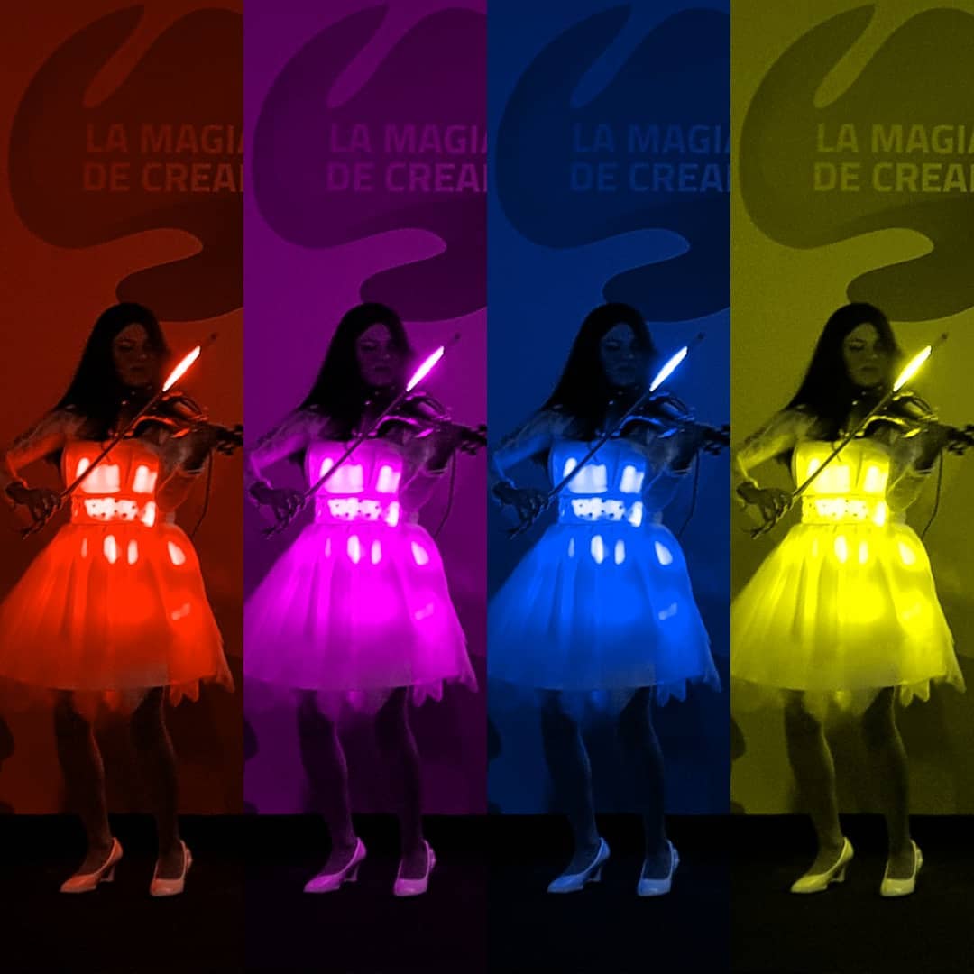 Espectaculo de Violin LED vestido colores